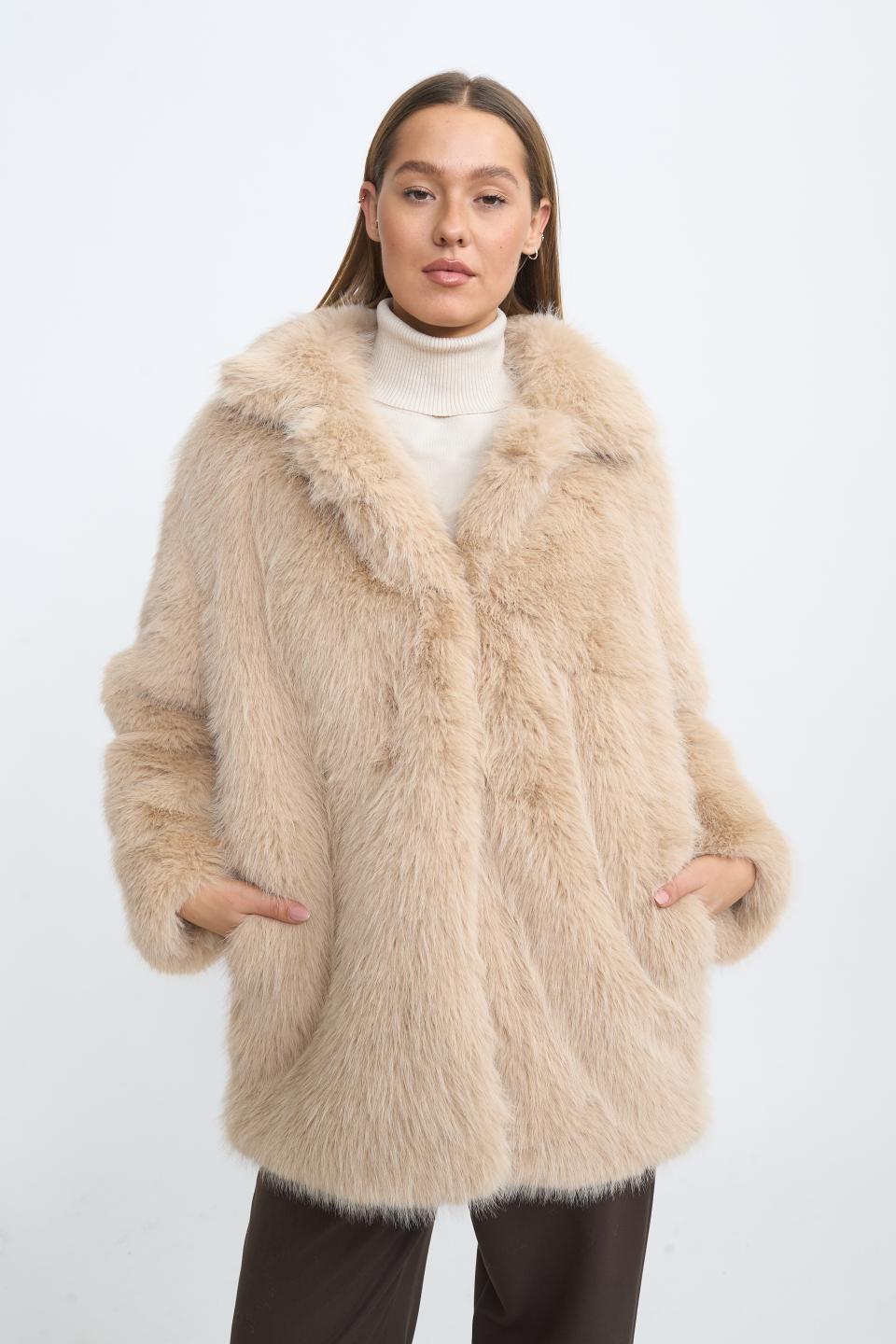 Pelliccia collo revers miele - Autunno - Inverno 2025 | Brend
