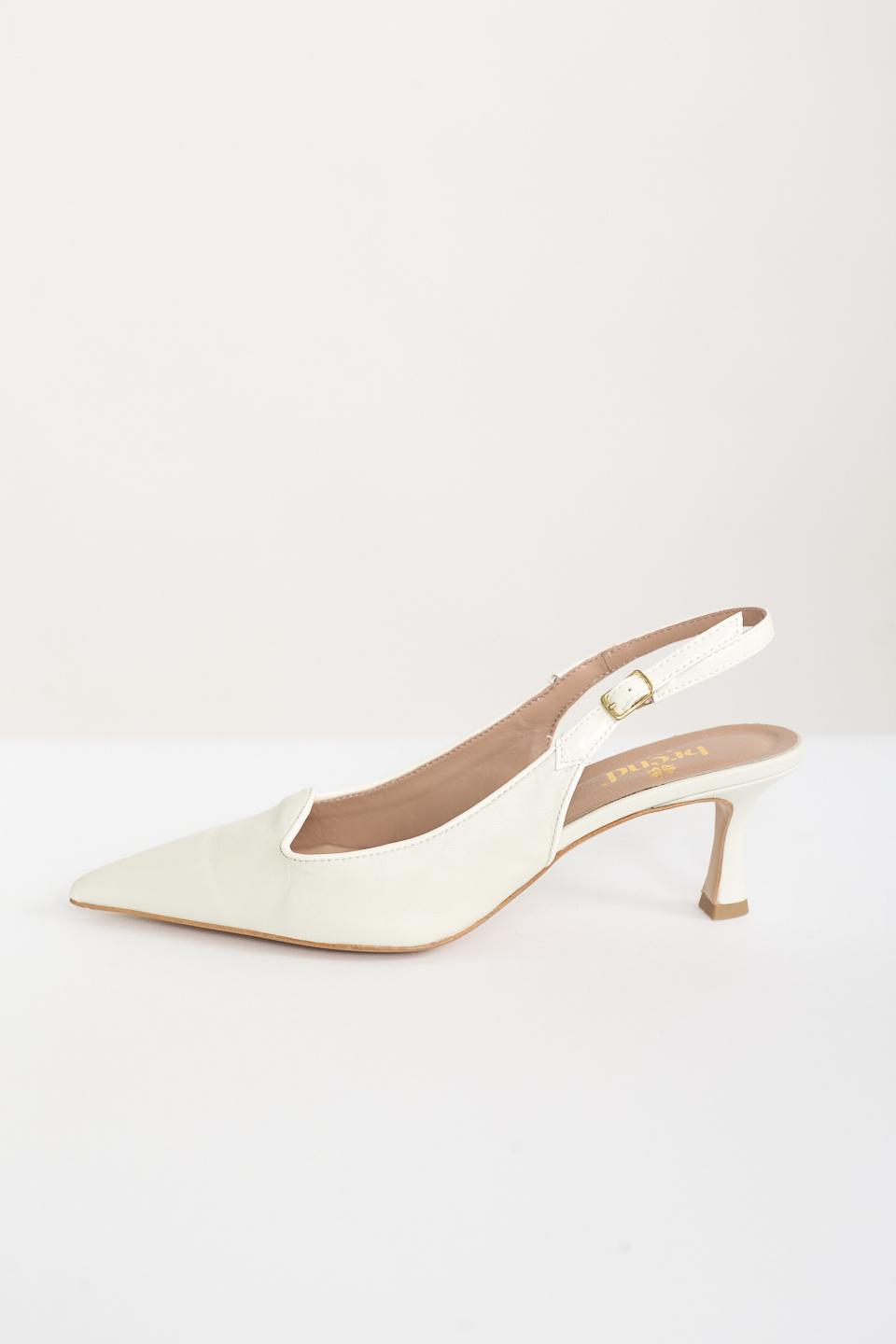 Sandalo slingback rocchetto bianco - Autunno - Inverno 2025 | Brend