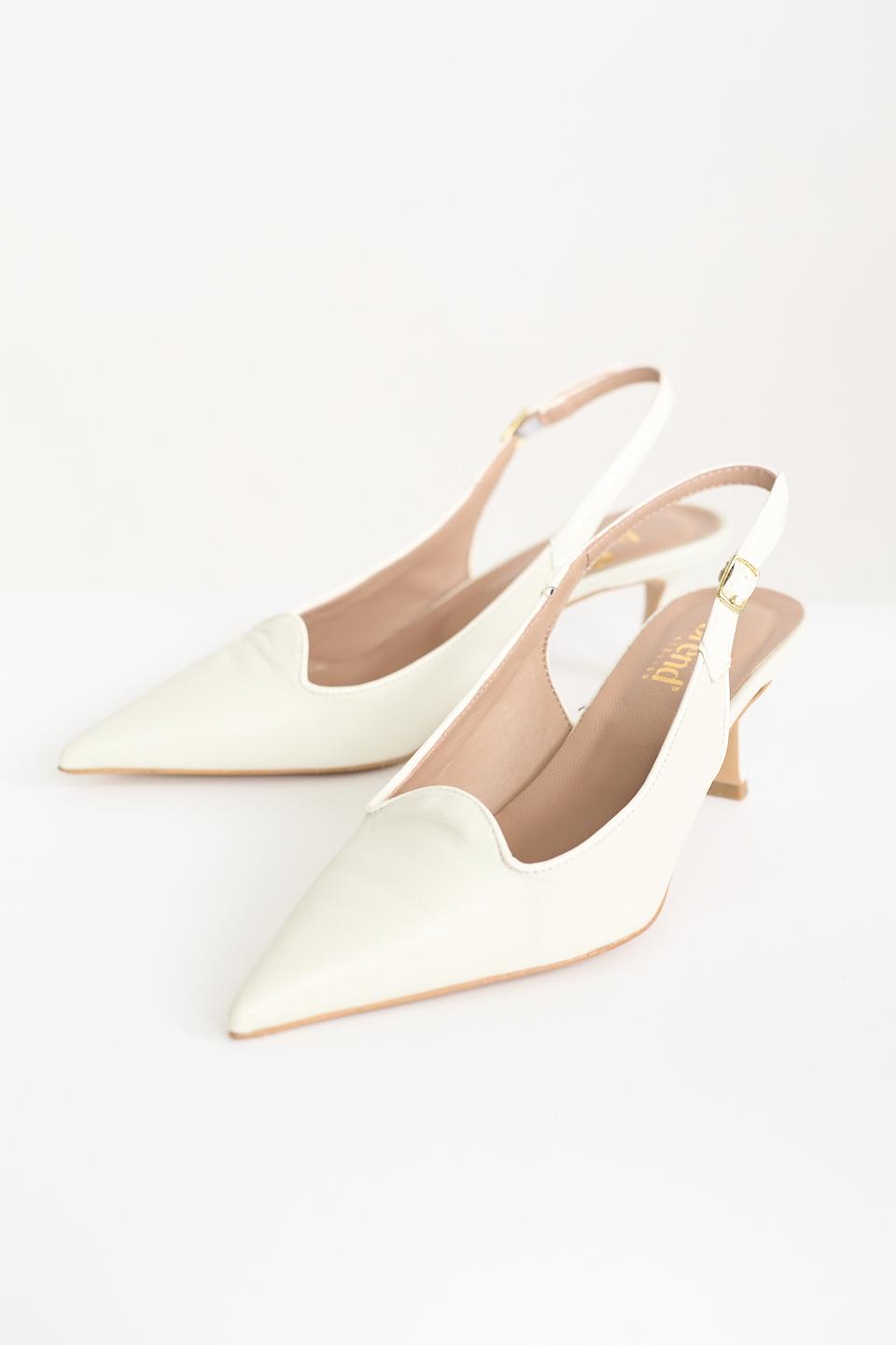 Sandalo slingback rocchetto bianco - Autunno - Inverno 2025 | Brend