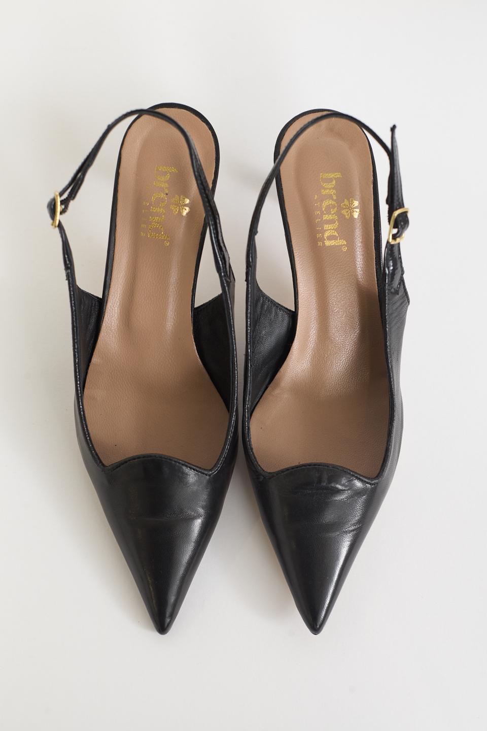 Sandalo slingback rocchetto nero - Autunno - Inverno 2025 | Brend