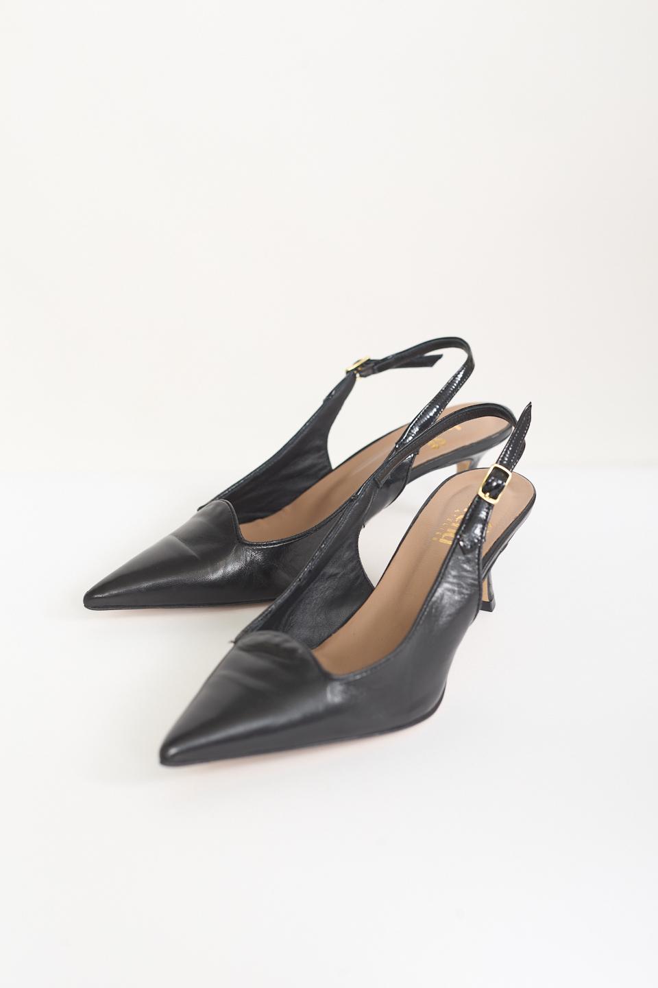 Sandalo slingback rocchetto nero - Autunno - Inverno 2025 | Brend