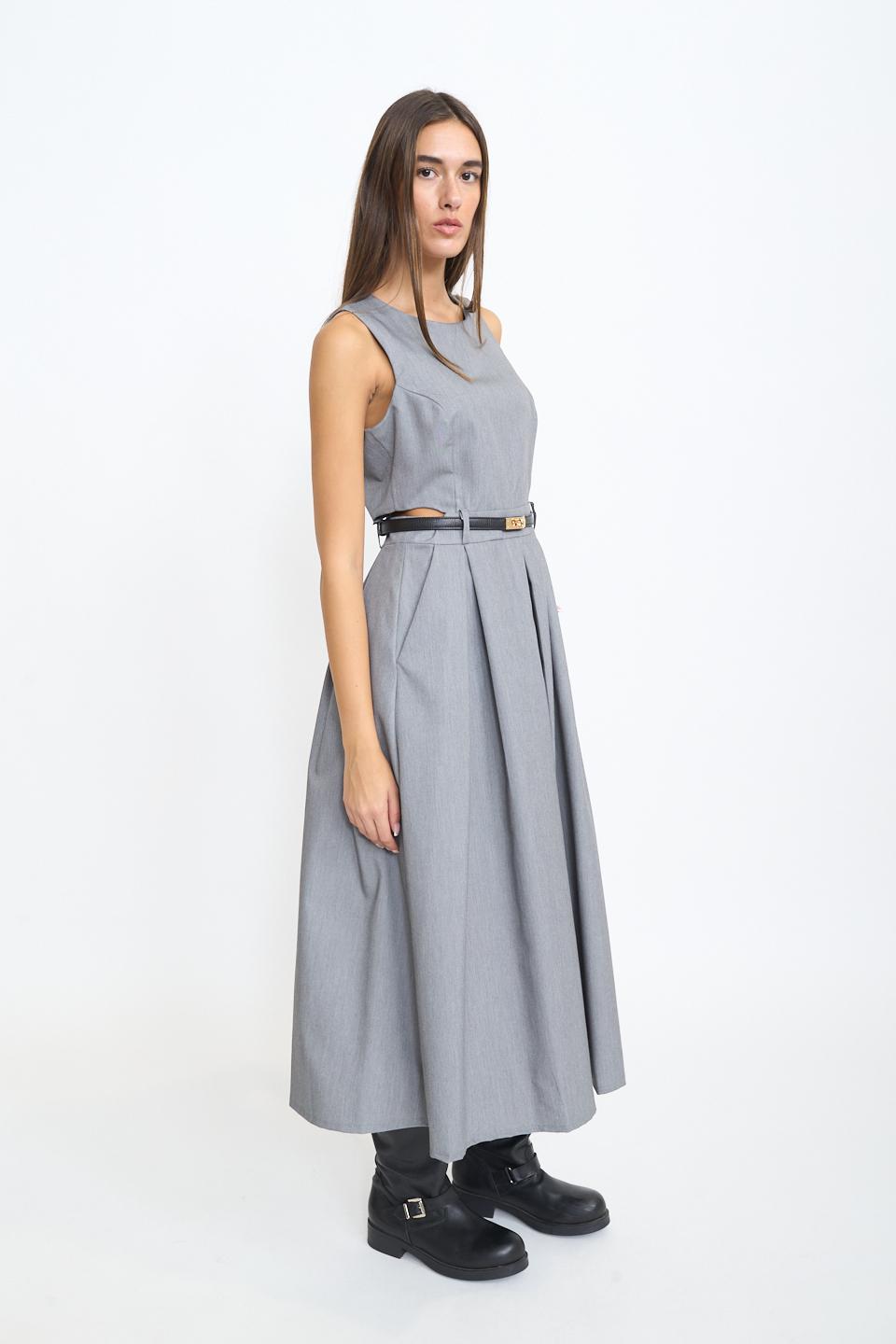 Scamiciata cut-out vita grigio - Autunno - Inverno 2025 | Brend