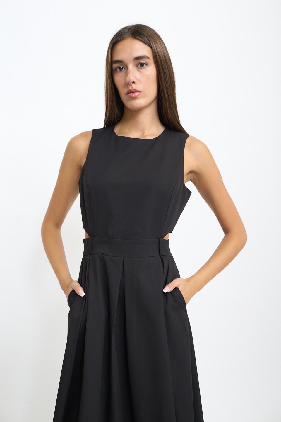 Scamiciata cut-out vita nero - Autunno - Inverno 2025 | Brend