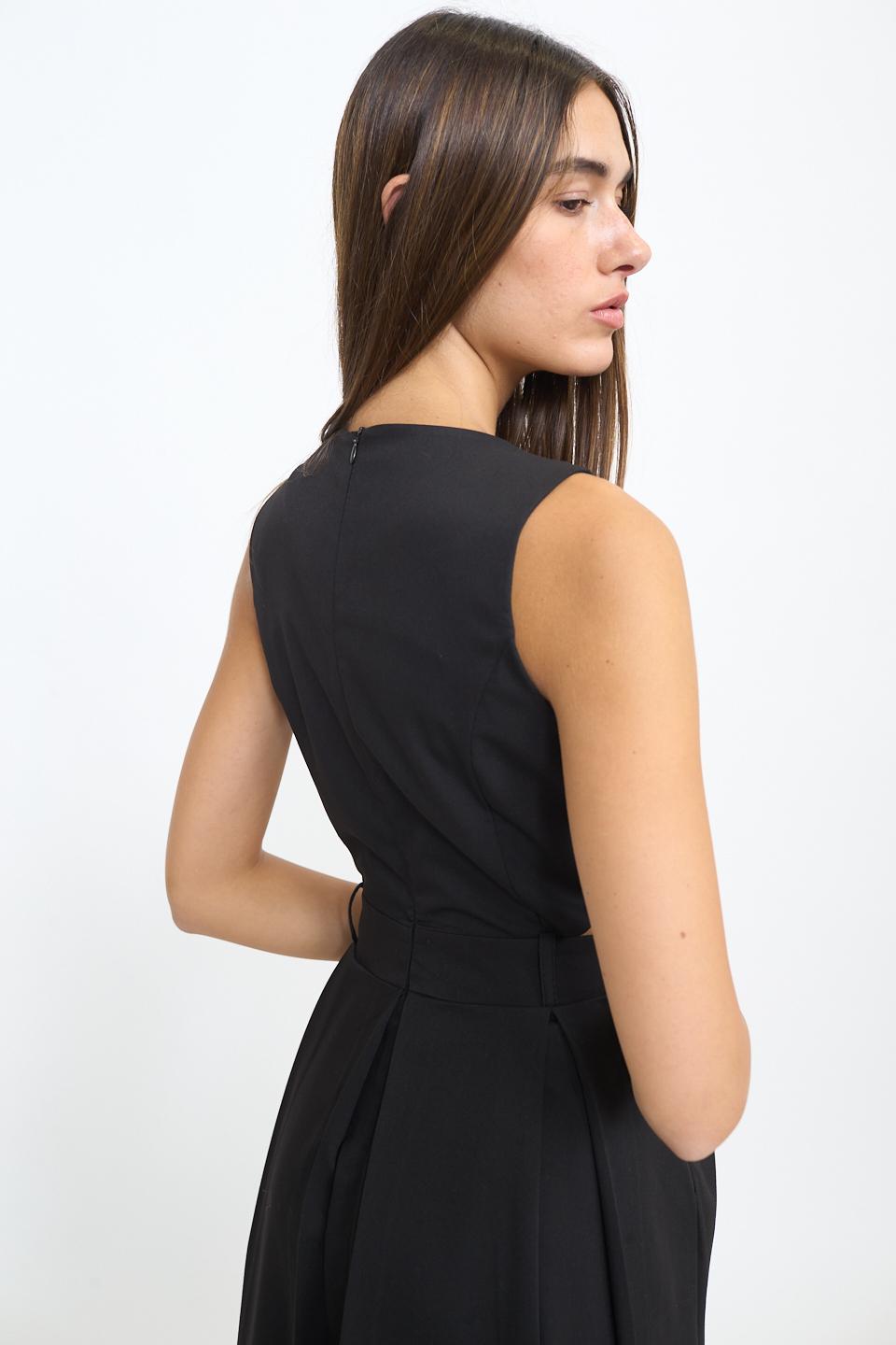 Scamiciata cut-out vita nero - Autunno - Inverno 2025 | Brend