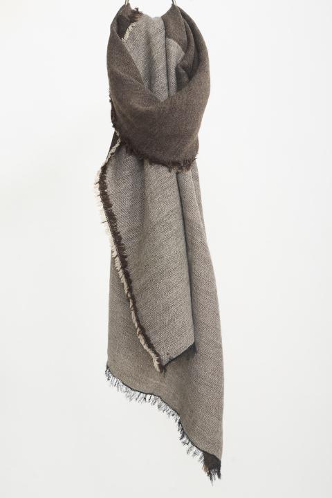 Sciarpa sfrangiata bicolore moro - Autunno - Inverno 2025 | Brend