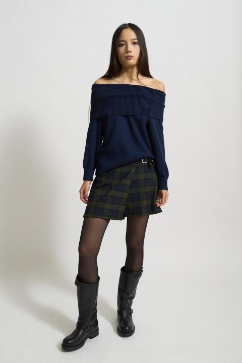 Shorts portafoglio check check moro celeste - Autunno - Inverno 2025 | Brend