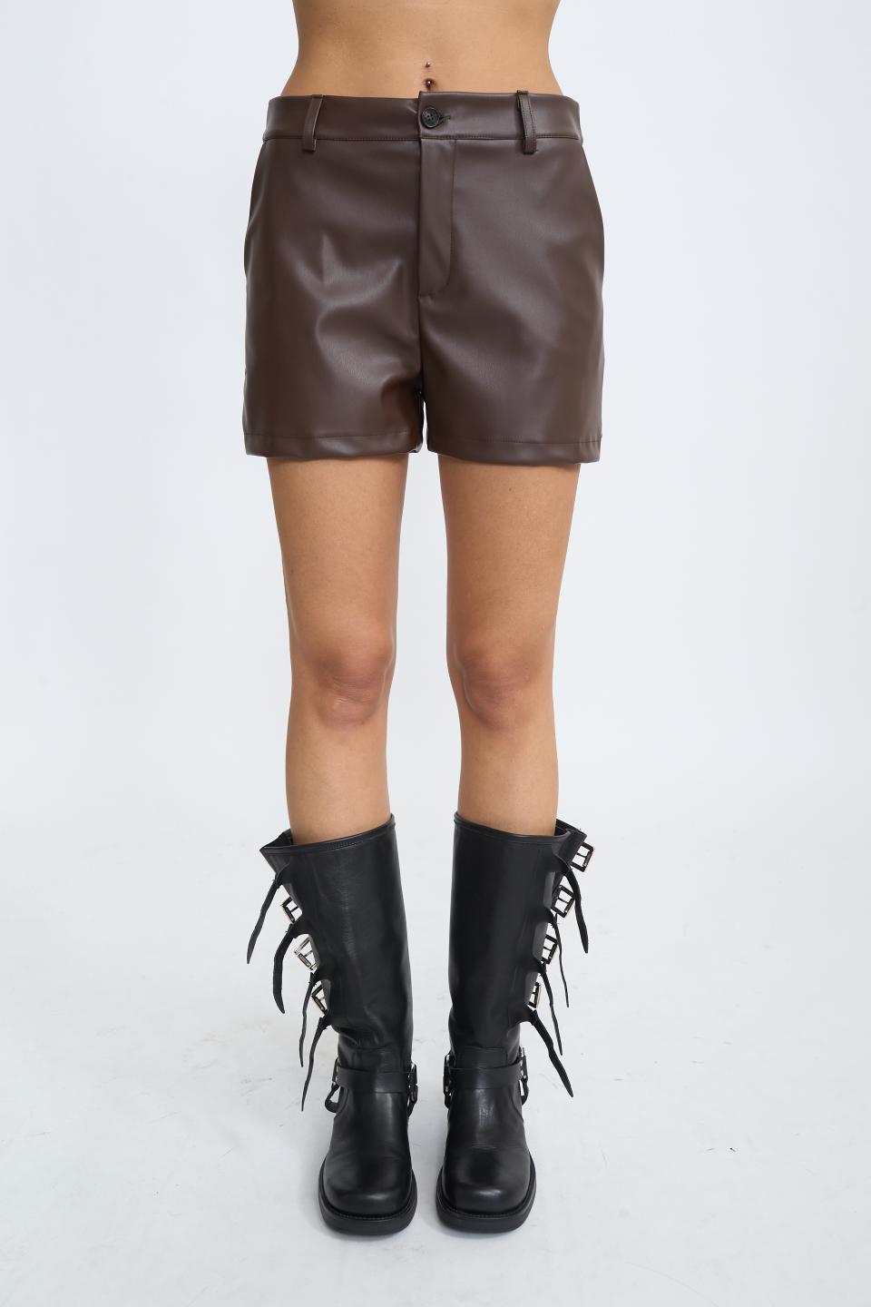 Shorts effetto pelle moro - Autunno - Inverno 2025 | Brend