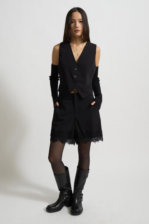 Shorts orlo pizzo nero - Autunno - Inverno 2025 | Brend