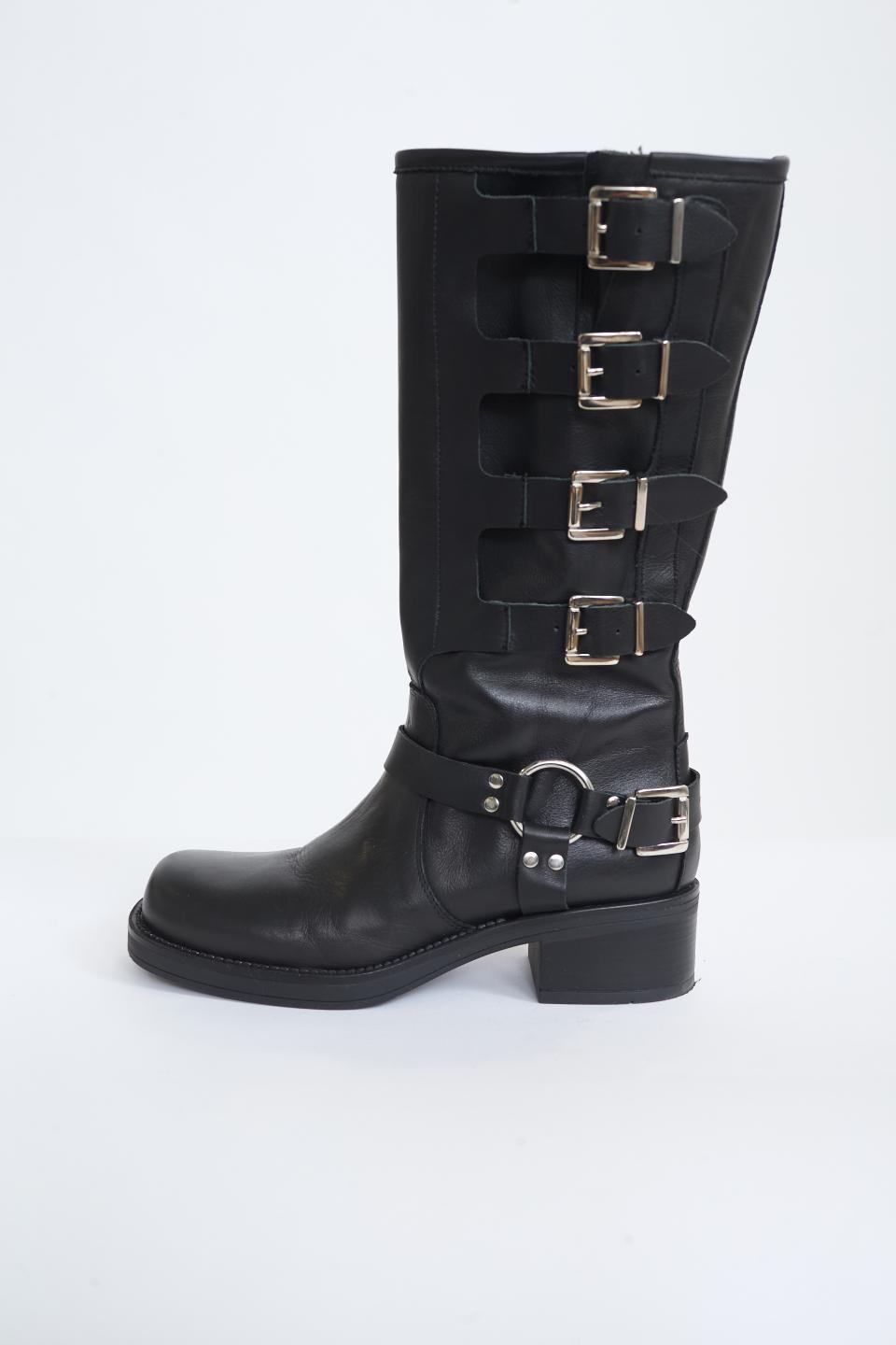 Stivale multi-fibbie nero - Autunno - Inverno 2025 | Brend