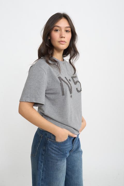T-shirt n.5 borchie grigio - Autunno - Inverno 2025 | Brend