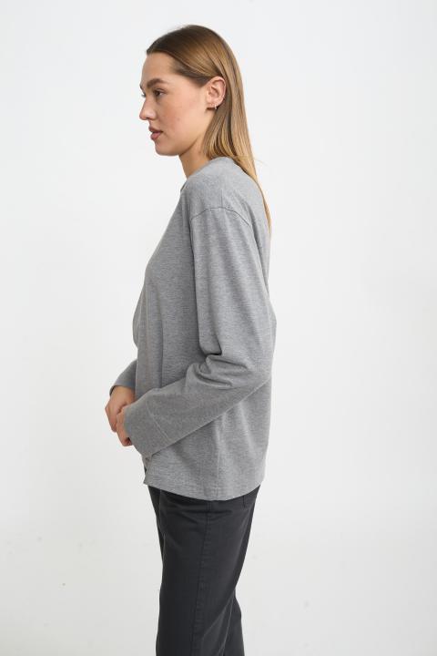 T-shirt manica lunga grigio - Autunno - Inverno 2025 | Brend