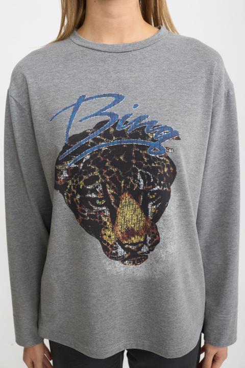 T-shirt manica lunga Leopardo grigio - Autunno - Inverno 2025 | Brend