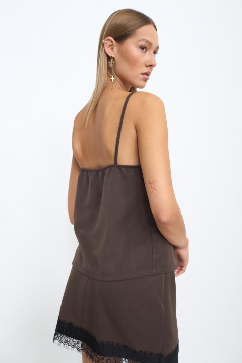 Top scollo V pizzo moro - Autunno - Inverno 2025 | Brend