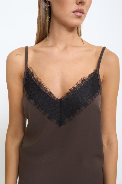 Top scollo V pizzo moro - Autunno - Inverno 2025 | Brend