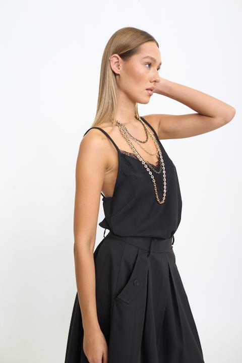 Top scollo V pizzo nero - Autunno - Inverno 2025 | Brend