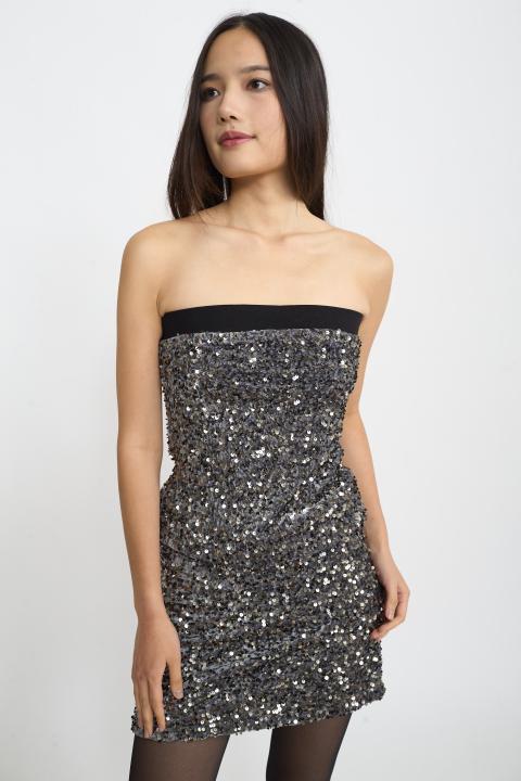 Top fascia paillettes grigio - Autunno - Inverno 2025 | Brend