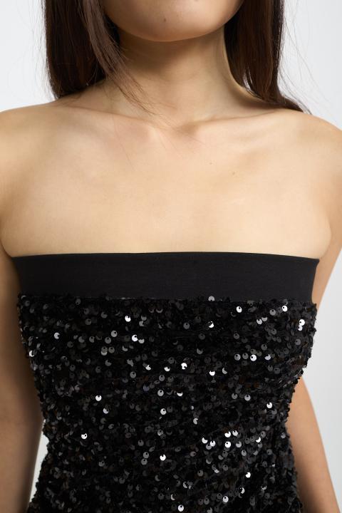 Top fascia paillettes nero - Autunno - Inverno 2025 | Brend