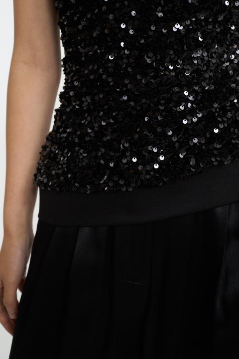 Top fascia paillettes nero - Autunno - Inverno 2025 | Brend