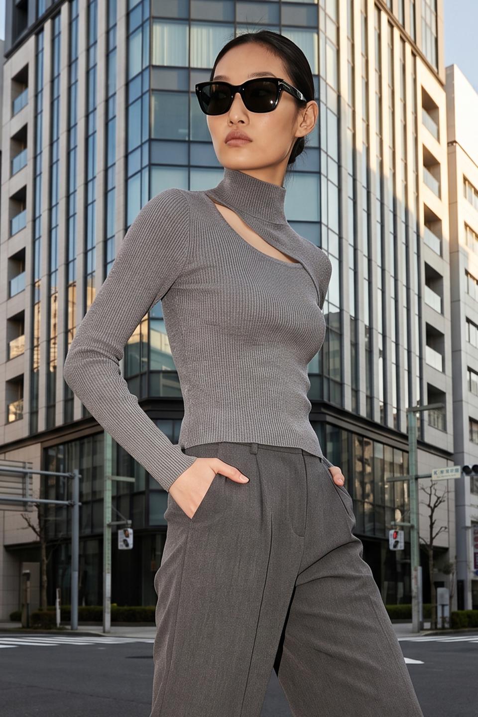 Maglia cut-out lurex | Brend