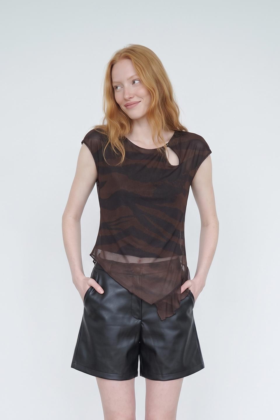 Top tulle asimmetrico | Brend