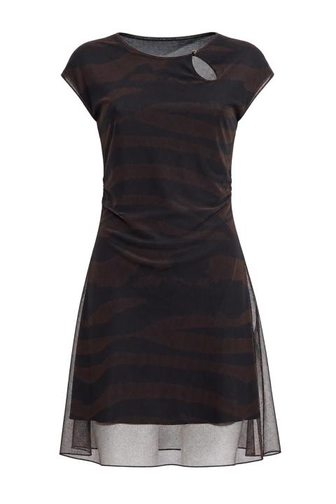 Abito corto tulle zebrato moro - Autunno - Inverno 2027 | Brend