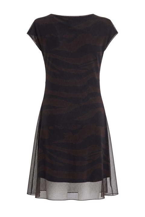 Abito corto tulle zebrato moro - Autunno - Inverno 2027 | Brend