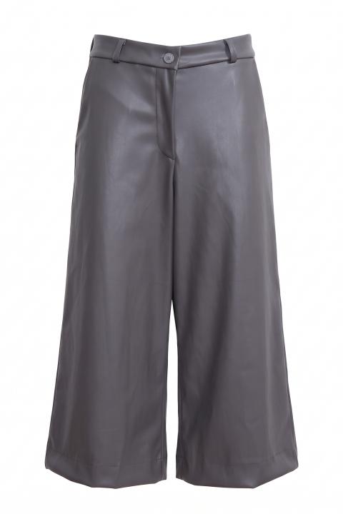 Bermuda effetto pelle elastico grigio - Autunno - Inverno 2027 | Brend