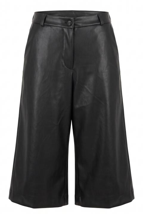 Bermuda effetto pelle elastico nero - Autunno - Inverno 2027 | Brend