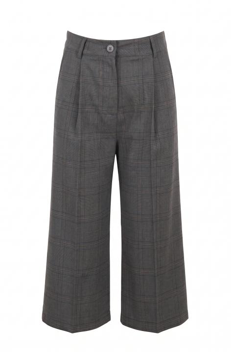 Bermuda check pieghe check grigio - Autunno - Inverno 2027 | Brend