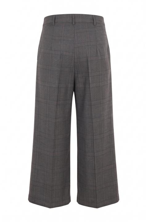 Bermuda check pieghe check grigio - Autunno - Inverno 2027 | Brend