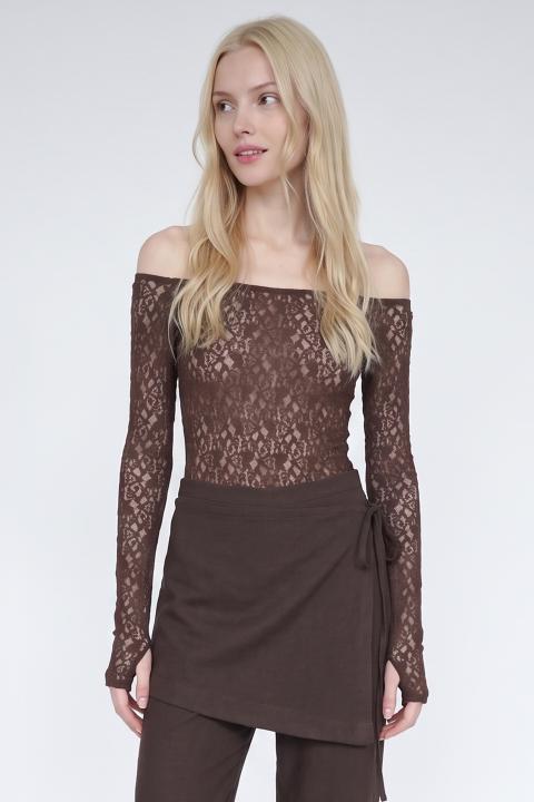 Body scollo barca pizzo moro - Autunno - Inverno 2027 | Brend