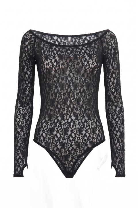 Body scollo barca pizzo nero - Autunno - Inverno 2027 | Brend