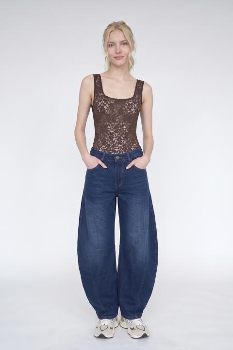 Body scollo quadrato pizzo moro - Autunno - Inverno 2027 | Brend