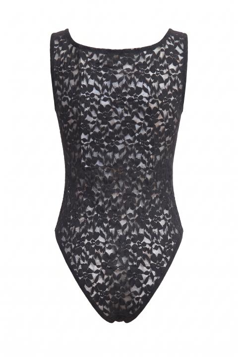 Body scollo quadrato pizzo nero - Autunno - Inverno 2027 | Brend