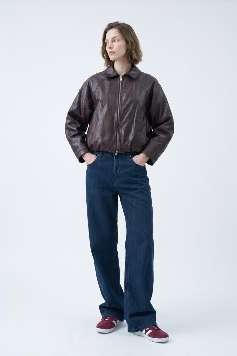 Bomber effetto pelle bordeaux - Autunno - Inverno 2027 | Brend