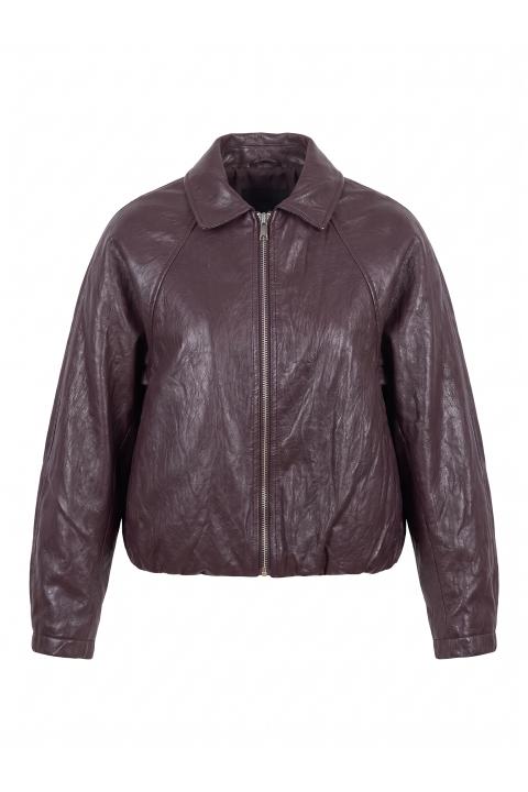 Bomber effetto pelle bordeaux - Autunno - Inverno 2027 | Brend