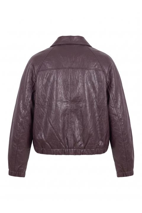 Bomber effetto pelle bordeaux - Autunno - Inverno 2027 | Brend