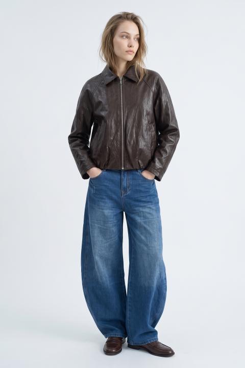 Bomber effetto pelle moro - Autunno - Inverno 2027 | Brend