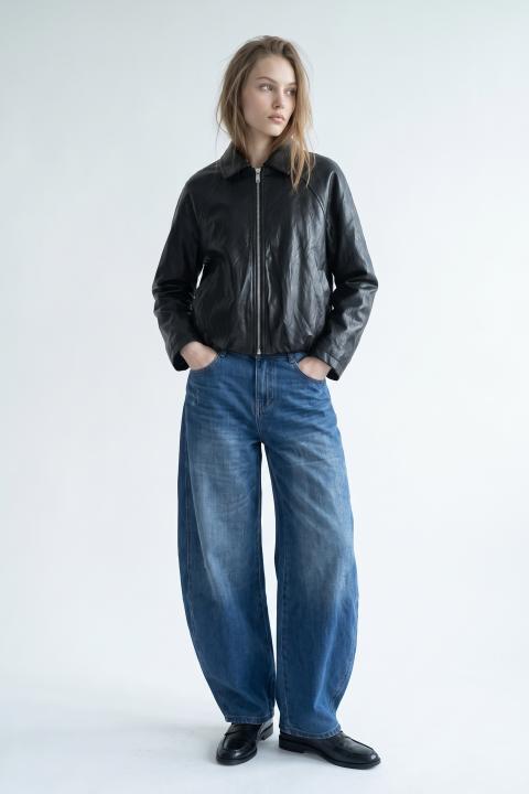 Bomber effetto pelle nero - Autunno - Inverno 2027 | Brend