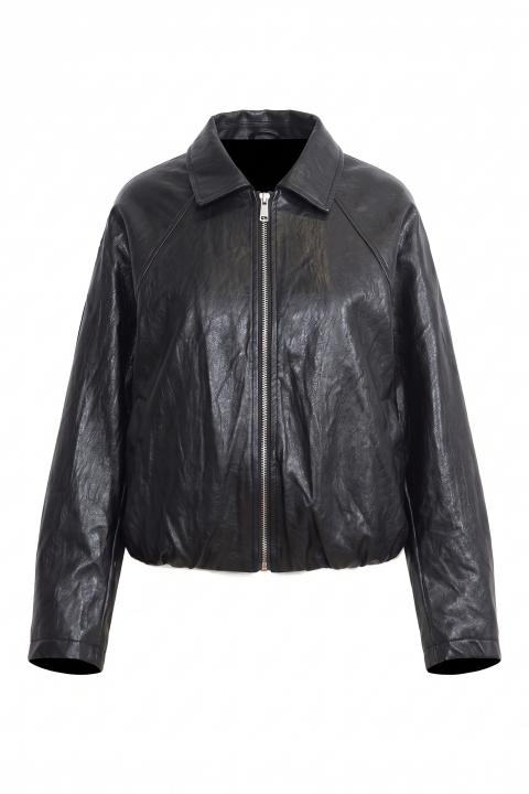 Bomber effetto pelle nero - Autunno - Inverno 2027 | Brend