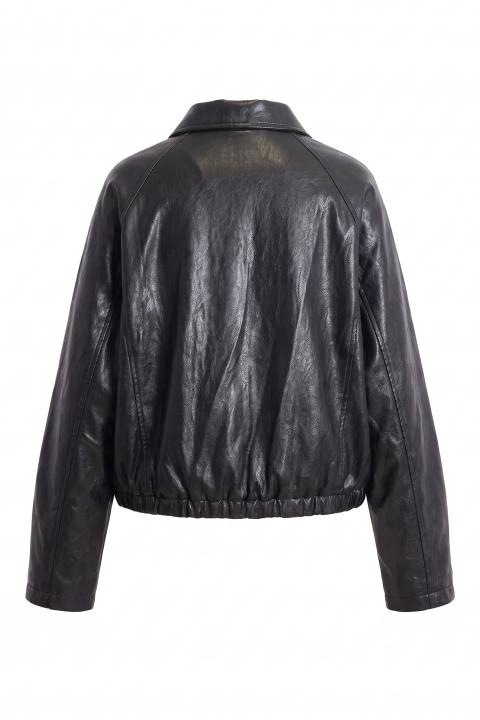 Bomber effetto pelle nero - Autunno - Inverno 2027 | Brend