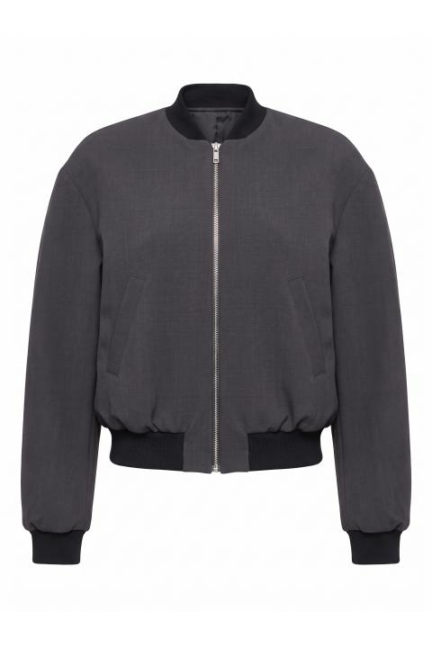 Bomber polsini costina grigio - Autunno - Inverno 2027 | Brend