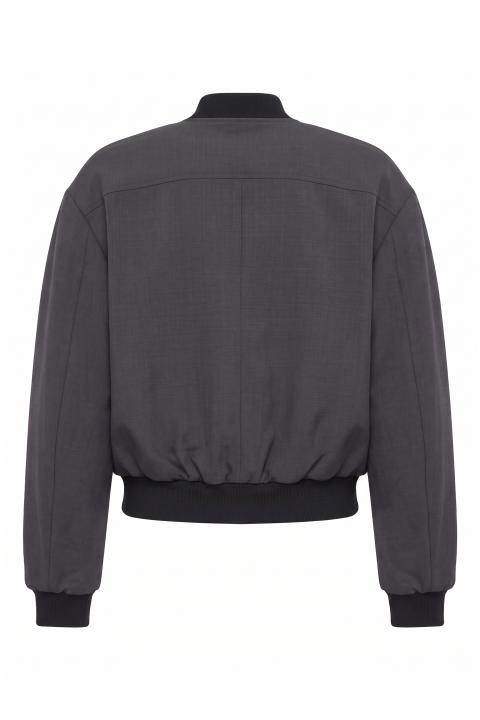 Bomber polsini costina grigio - Autunno - Inverno 2027 | Brend
