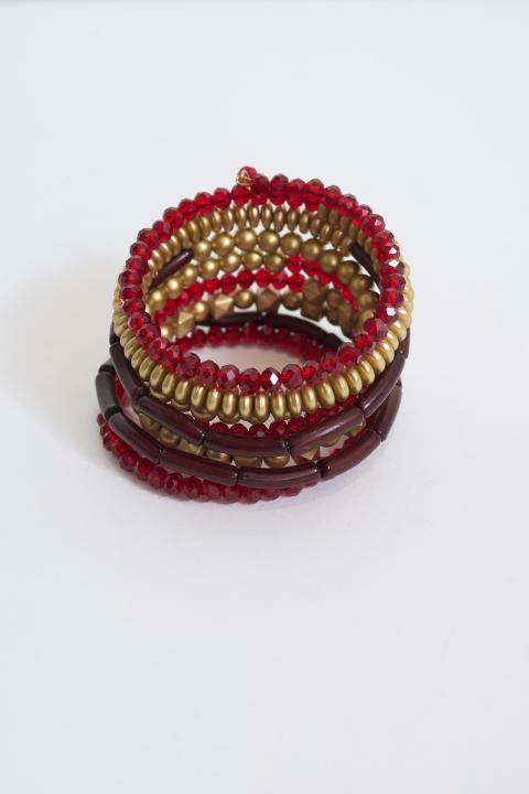 Bracciale multiplo burgundy - Autunno - Inverno 2027 | Brend