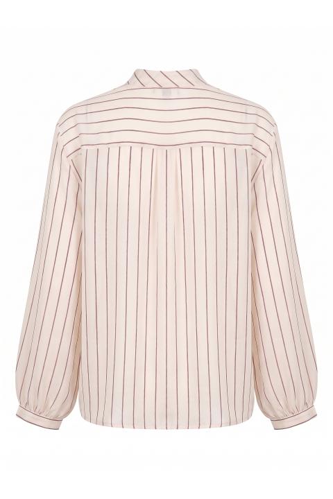 Camicia cravatta lyocell panna/moro - Autunno - Inverno 2027 | Brend