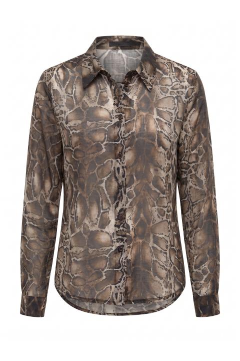 Camicia lyocell fantasia stampa pitone - Autunno - Inverno 2027 | Brend