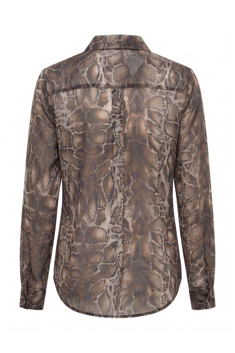 Camicia lyocell fantasia stampa pitone - Autunno - Inverno 2027 | Brend