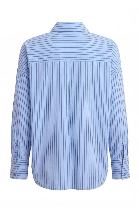 Camicia over rigata celeste/blu - Autunno - Inverno 2027 | Brend