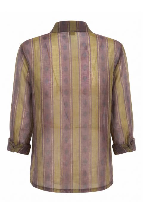 Camicia tencel olio/rosa - Autunno - Inverno 2027 | Brend