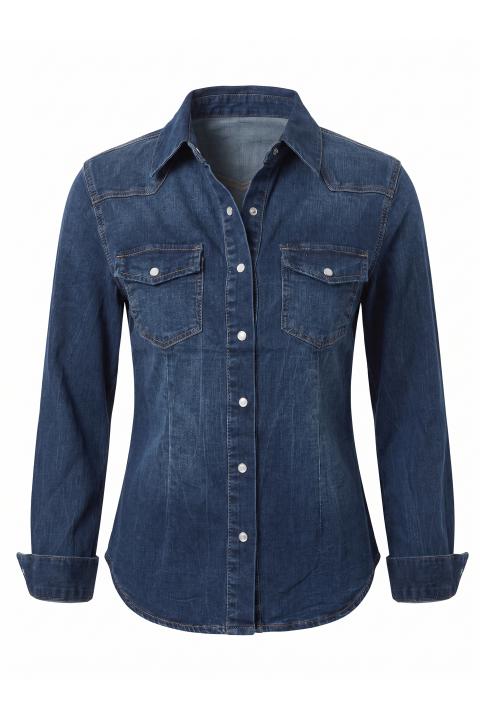 Camicia denim taschini denim scuro - Autunno - Inverno 2027 | Brend
